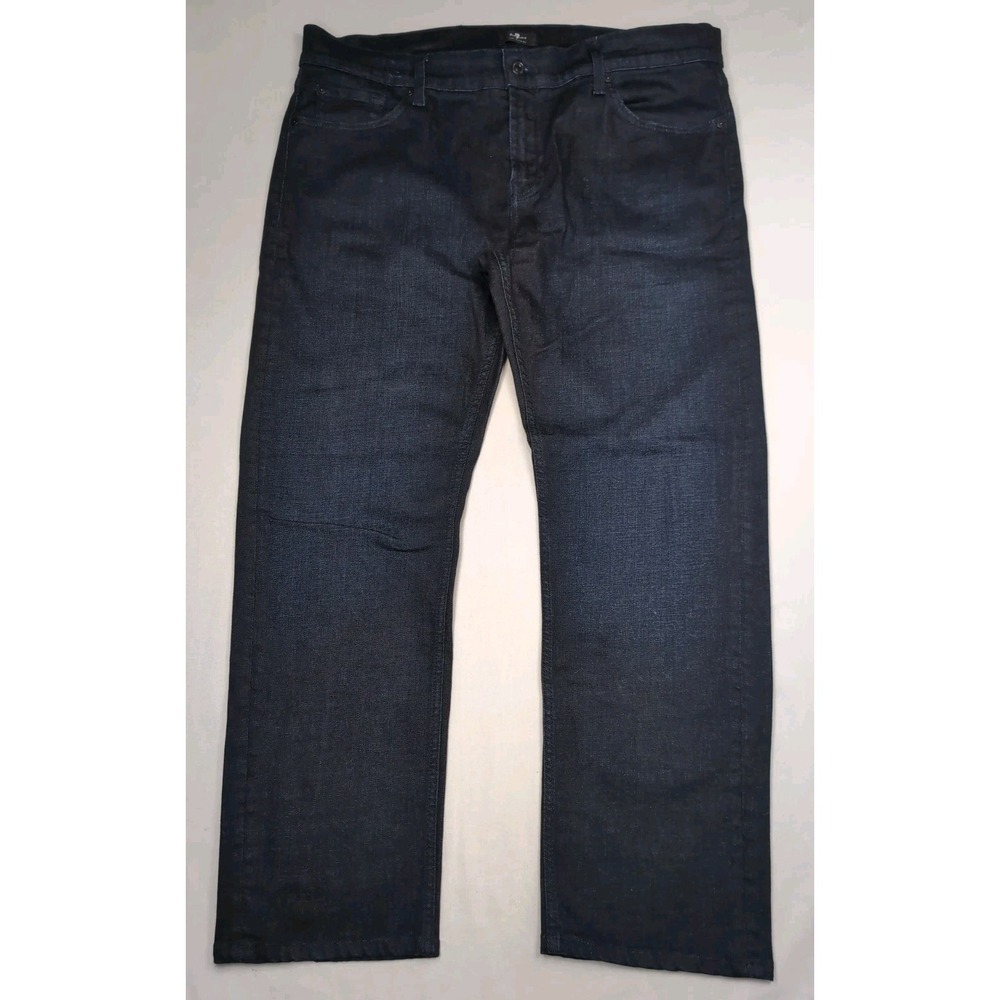 7‎ For All Mankind Mens 38x28 Slimmy Jeans dark wash Stretch Slim Straight Fit